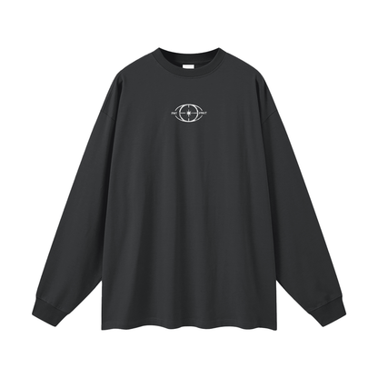 long sleeve graphic shirt,stussy inspired long sleeve,unisex streetwear shirt,100 cotton graphic tee,oversized long sleeve shirt,drop shoulder long sleeve,minimalist streetwear top,loose fit cotton shirt,casual streetwear